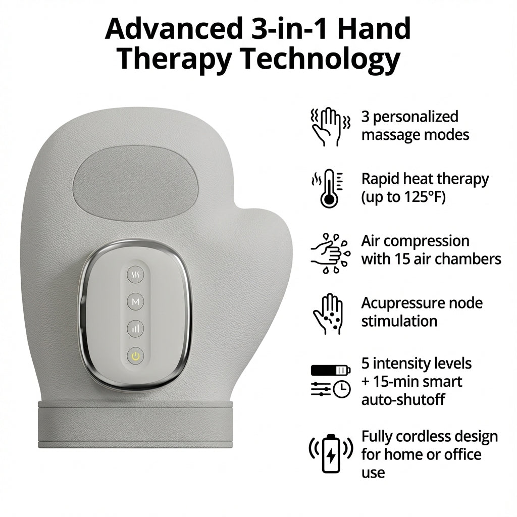 Orren™ 3-in-1 Heat & Compression Hand Massager