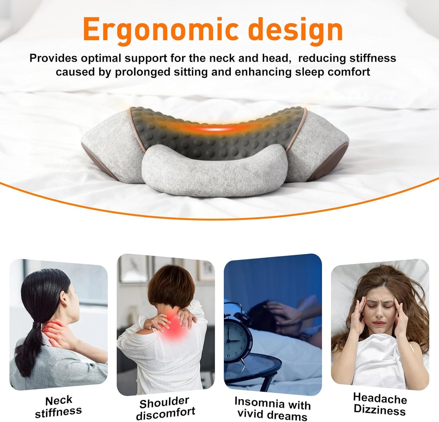 Orren TechNeck Relief 3‑in‑1 Pillow