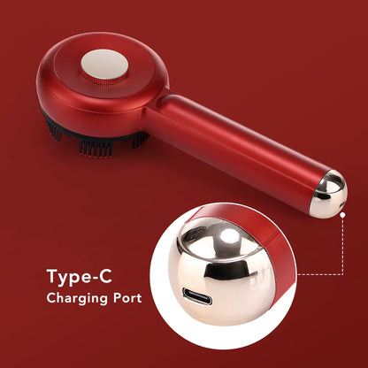 Scalp Massage Comb with Red Light, Electric Hair Scalp Massager with 3 Modes, Rechargeable 6ml Serum Applicator Tool