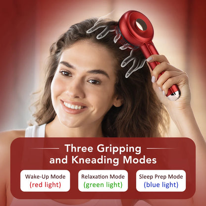 Scalp Massage Comb with Red Light, Electric Hair Scalp Massager with 3 Modes, Rechargeable 6ml Serum Applicator Tool